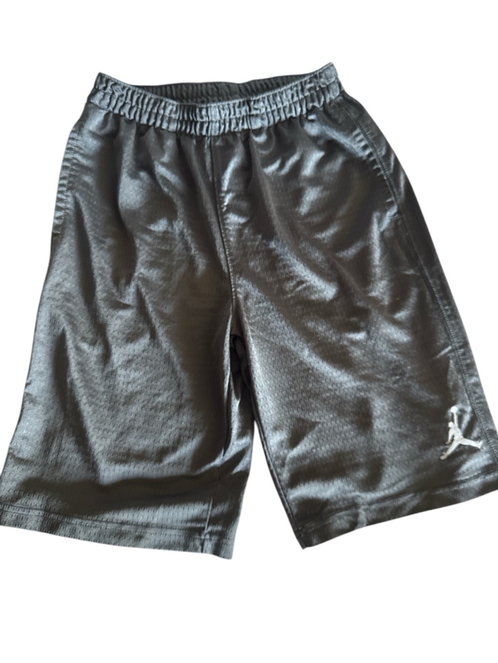 Jordan Black Mesh Boys' Athletic Shorts with White Jumpman